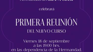 Primera reunión del nuevo curso de la Juventud del Gran Poder